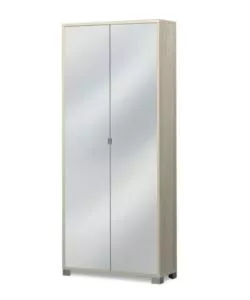 ARMADIO OLMO CON 2 ANTE A SPECCHIO, 83X190X29 CM